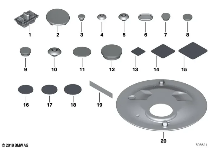 Genuine BMW 07147136639 G20 G21 Sealing Film 20X20mm (Inc. 320i, 330iX & 330e)