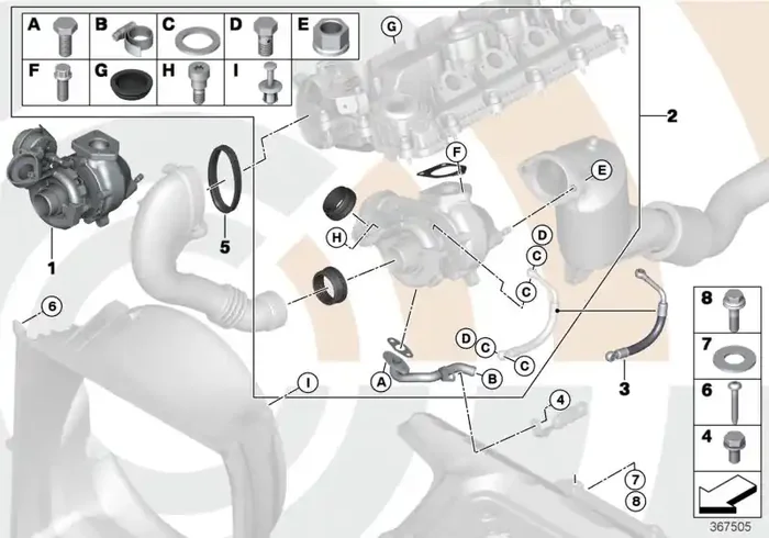 Genuine BMW 11657794144 E46 E83 Exch. Turbo Charger (Inc. 320td, 320Cd & X3 2.0d)