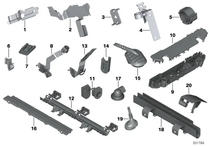 Genuine BMW 12527534363 F25 E84 E90 Cable Holder (Inc. X3 2.5si, 730i & X6 35iX)