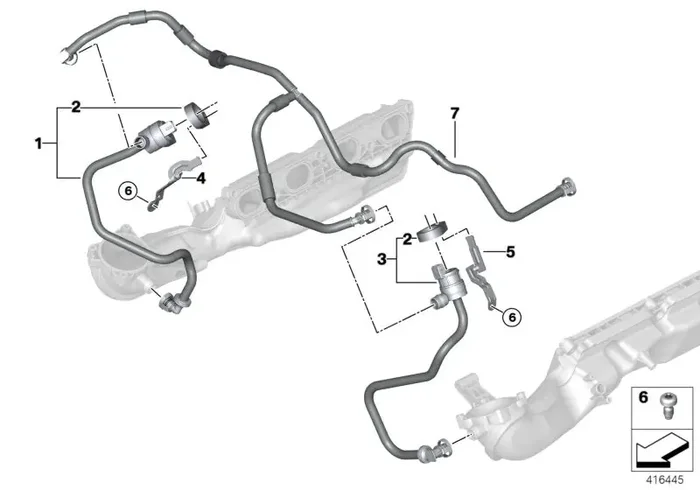 Genuine BMW 13907848344 Fuel Tank Breather Line (Inc. X5 M & X6 M)
