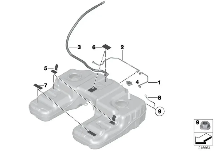 Genuine BMW 16117217903 E72 Pressure-Temperature Sensor (Inc. Hybrid X6)