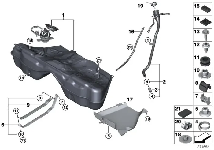 Genuine BMW 16117845071 Filler Pipe (Inc. M5 & M6)