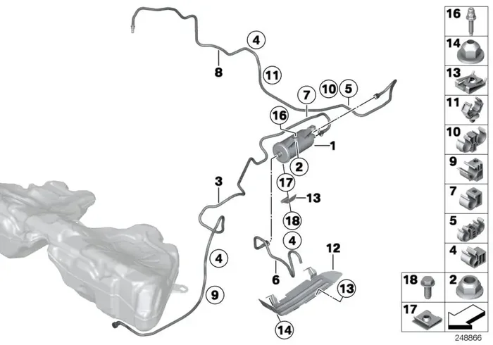 Genuine BMW 16137210804 Scavenging Line Rear (Inc. 650i, 650iX 4.0 & M6)