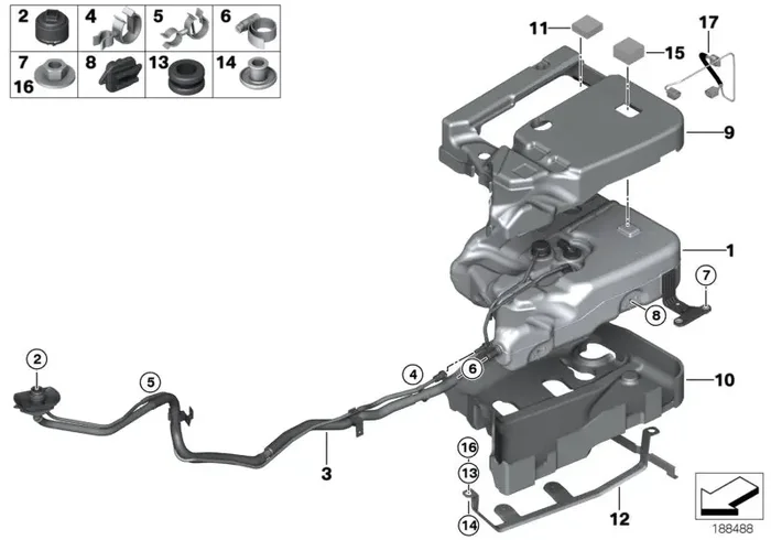 Genuine BMW 16197205020 E71 E70 Insulation (Inc. X5 & X6 30dX)