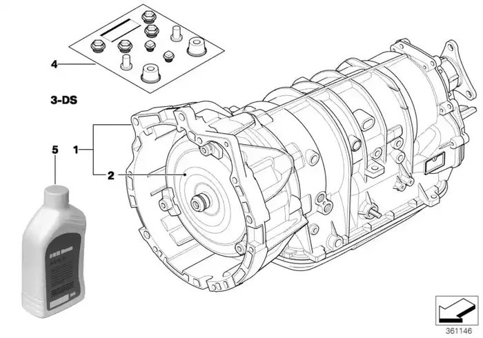 Genuine BMW 24007530439 E46 Exch. Automatic Transmission Eh A5S 390R – ZW (Inc. 330Ci & 330i)