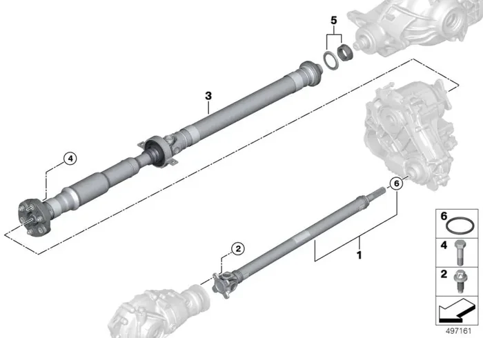 Genuine BMW 26118094726 F90 Drive Shaft Assy Rear L=1440mm (Inc. M5)