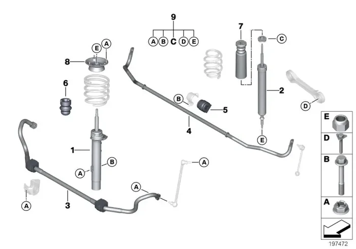 Genuine BMW 31316786015 E93 E91 Left Front Spring Strut (Inc. 335d, 320d ed & 325i)