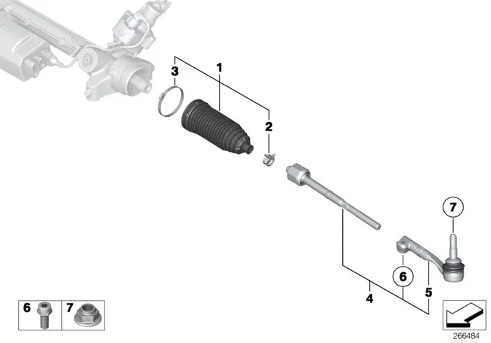 Genuine BMW 32108096417 Ball Joint, Left (Inc. X3 M & X4 M)