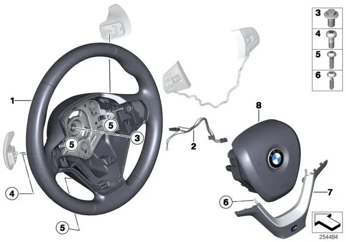 Genuine BMW 32307848528 F25 F26 M Sprt St. Wheel, Leather, Shift Paddles (Inc. X3 & X4 35iX)