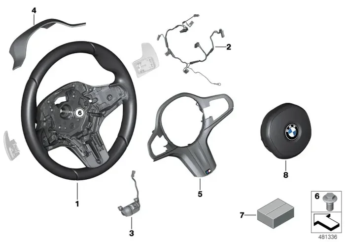 Genuine BMW 32308094546 G01 Sports Steering Wheel Leather (Inc. X3 & X4 M40iX)