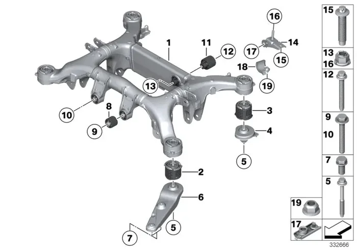 Genuine BMW 33316775897 RR6 Blind Rivet Nut With Collar M5 (Inc. 740i, Hybrid 7 & 525dX)