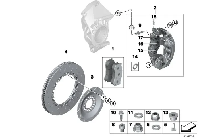 Genuine BMW 34108420058 Stud (Inc. M6 GT3)