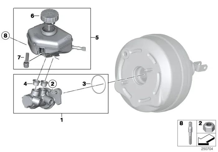 Genuine BMW 34336851093 F20 Brake Master Cylinder (Inc. 318i, 418i & 120i)