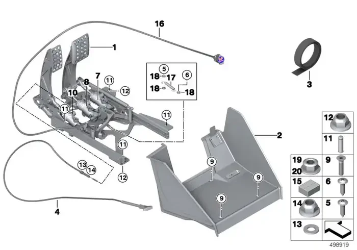 Genuine BMW 35008424576 Base Plate FOR PEDALBOX (Inc. M6 GT3)