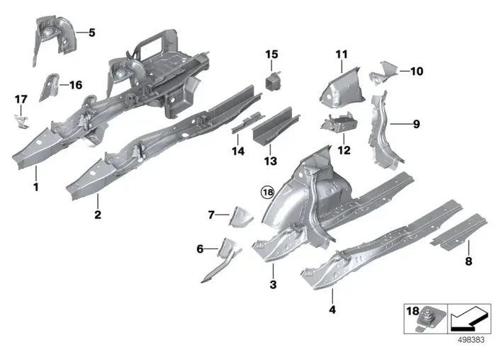 Genuine BMW 41007488065 G20 G21 Holder, Brake Hose, Left (Inc. 330i, 320dX & 320i 1.6)