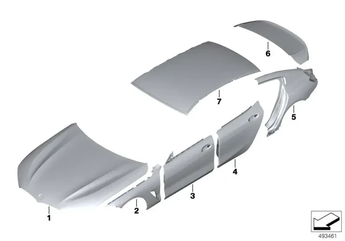 Genuine BMW 41007494285 F93 G16 Reinforcement Plate, C-Pillar, Left (Inc. 840iX, M850iX & M8)