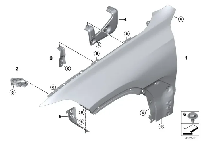 Genuine BMW 41007497298 G07 Cross Brace, Side Panel, Right (Inc. X7)