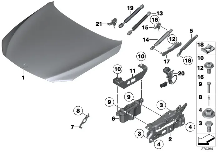 Genuine BMW 41617204514 Aluminium Engine Hood (Inc. 750i, 740d & 750dX)