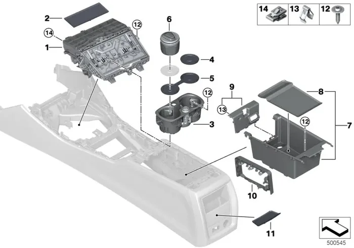 Genuine BMW 51166806852 G20 G21 Oddments Tray, Center Armrest (Inc. 330dX, 330i & M340iX)