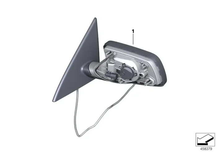 Genuine BMW 51167189484 E63 E64 Outside Mirror W/Out Glass Heated Right GLANZSCHWARZ (Inc. 650i)