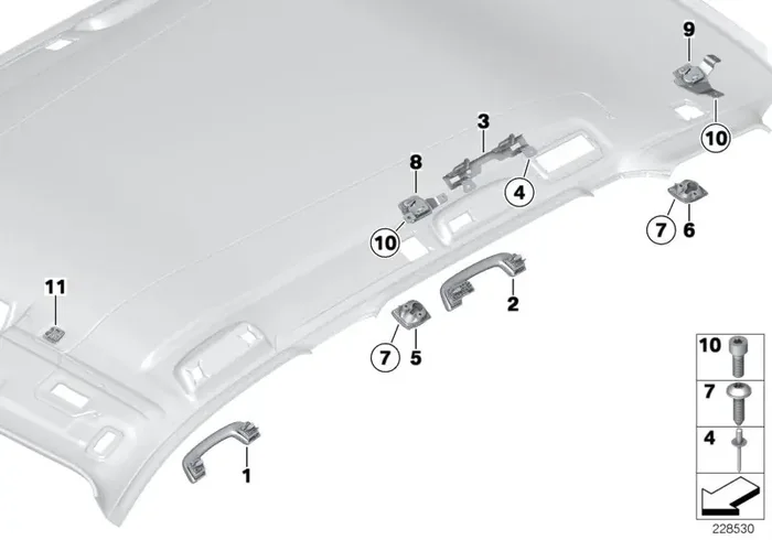Genuine BMW 51167499077 F25 Handle Rear Left GRAU (Inc. X3)
