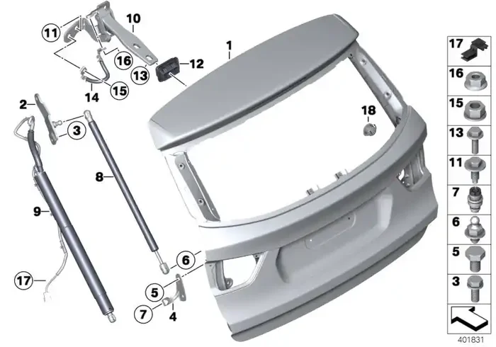 Genuine BMW 51247262178 F25 Retaining Mount, Rear Right (Inc. X3)