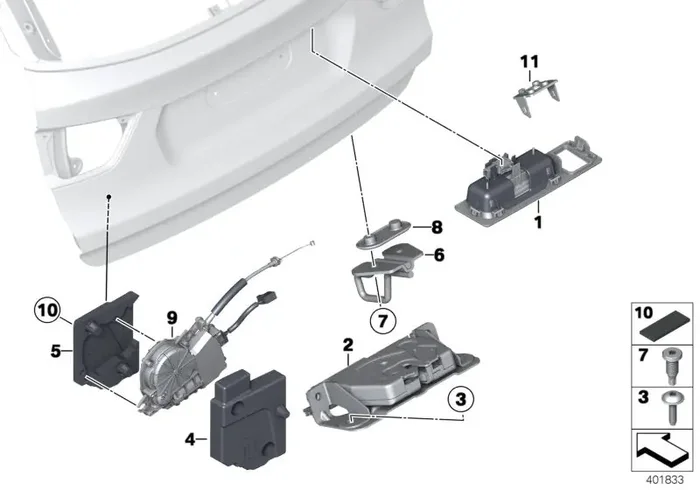 Genuine BMW 51247266440 F25 F26 Bracket Lower Section (Inc. X3)