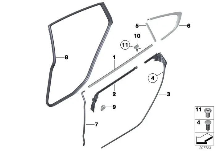 Genuine BMW 51357176778 Duct Cover, Outer, Door, Rear Right (Inc. 530d 155kW, 530dX & 550iX)