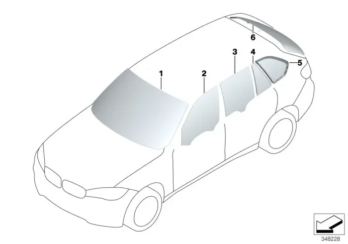 Genuine BMW 51357387419 Insert, Door Window, Left (Inc. X5)