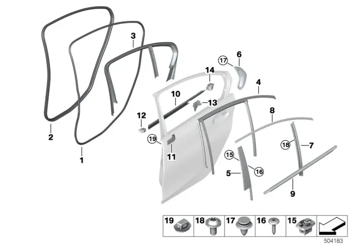 Genuine BMW 51357407416 G20 Shaft Cover Rear Door Right BLACK (Inc. 330e, 330d & 320i 1.6)