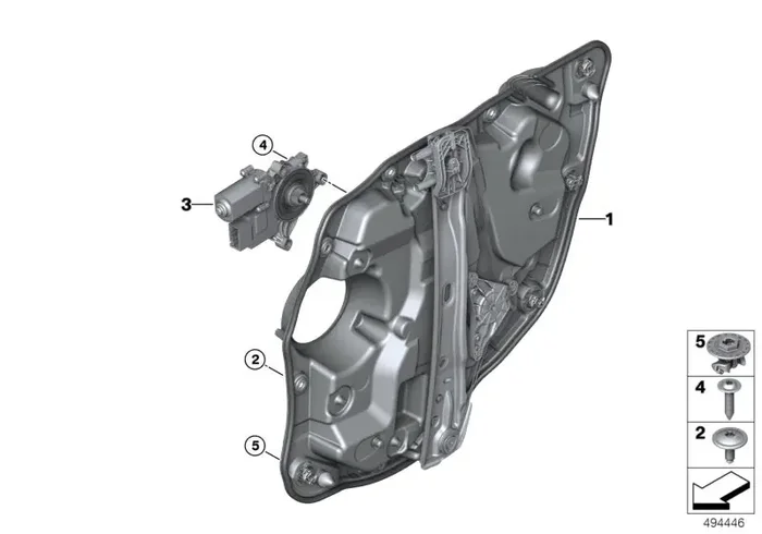 Genuine BMW 51358495867 G20 G21 Drive, Window Lifter, Rear Left (Inc. 320i, 330iX & 330e)