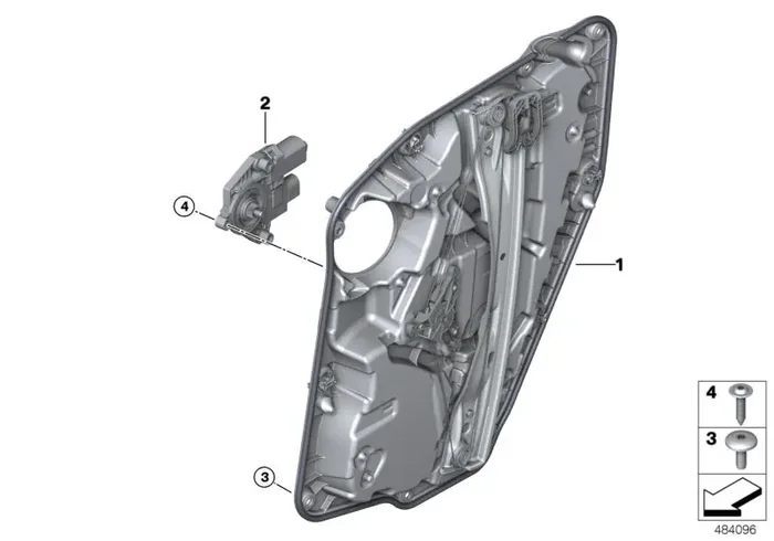Genuine BMW 51359463717 G05 G07 Carrier, Door Rear Left (Inc. X7)