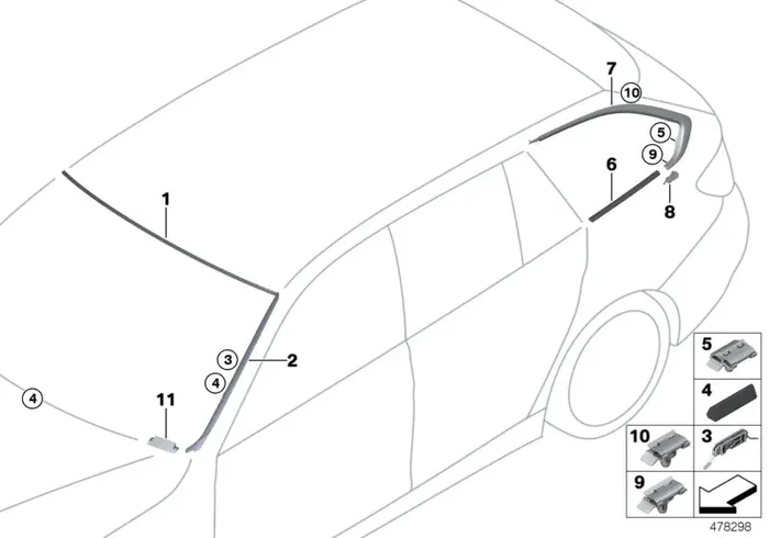 Genuine BMW 51377317039 Connection Rail, Left (Inc. 318i, 328i & 316d)