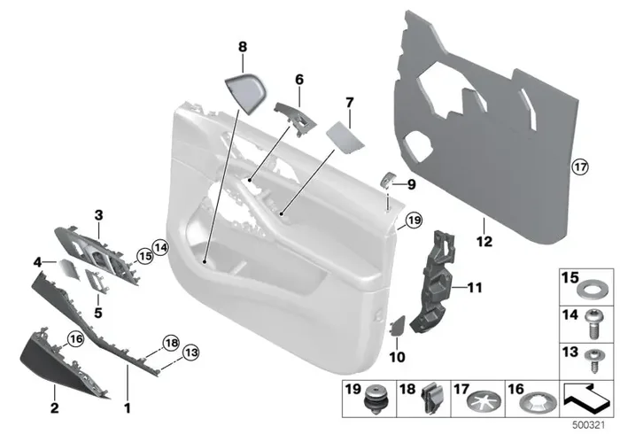 Genuine BMW 51418495499 G05 G07 Cover F Left Loudspeaker SCHWARZ (Inc. X5)
