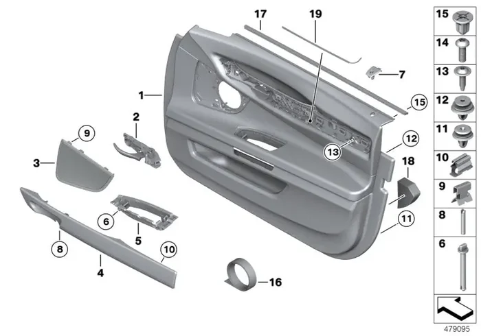 Genuine BMW 51419144784 Interior Right Front Moulding (Inc. 750i, 740i & 750iX)