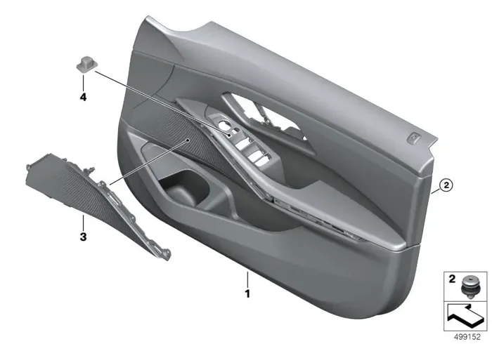 Genuine BMW 51419460767 G20 G21 Door Trim Panel, Front Left BLACK (Inc. 320dX, 330iX & 320i)