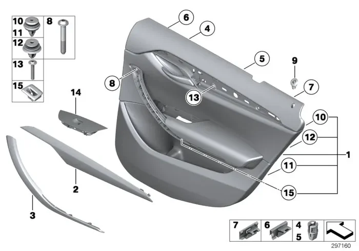 Genuine BMW 51422992887 E84 Door Lining Vynil Rear Left SCHWARZ (Inc. X1)