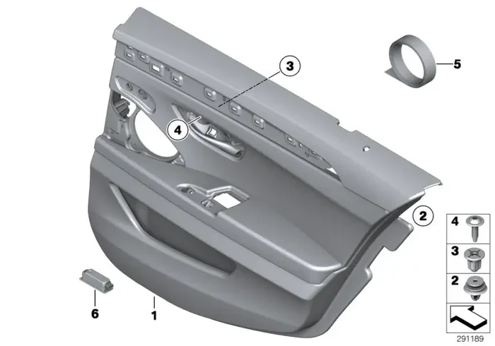 Genuine BMW 51427273282 Door Lining Leather Rear Right VENETOBEIGE (Inc. 520d, 535d & Hybrid 5)