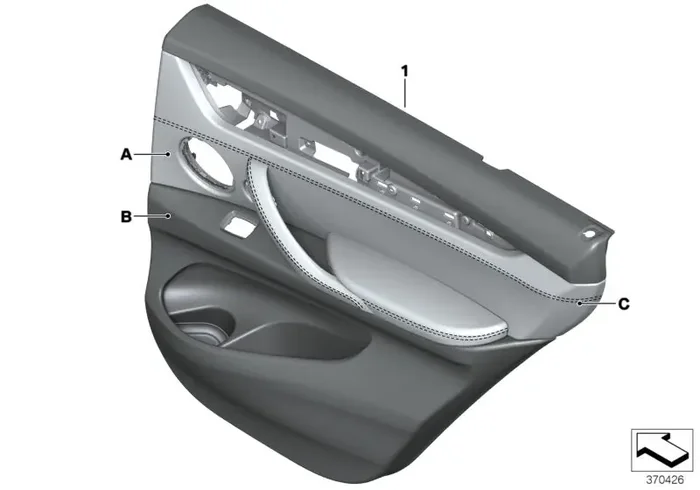 Genuine BMW 51427988434 F15 Door Lining Leather Rear Right INDIVIDUAL (Inc. X5)