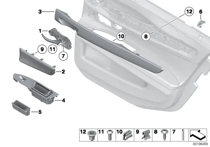 Genuine BMW 51429168640 Ashtray Finisher, Right SCHWARZ (Inc. Alpina B7LX, 730Li & 730d)