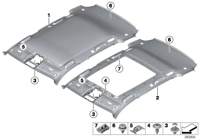 Genuine BMW 51447289378 F25 Headlining Panoramic Roof BEIGE (Inc. X3)