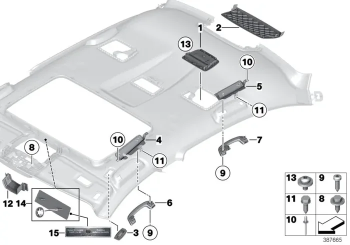 Genuine BMW 51447903794 Cover, Stop Lamp ANTHRAZIT (Inc. 730Ld, 750Li & 740Li)