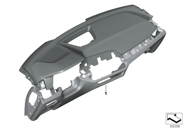 Genuine BMW 51457997974 G05 Dashboard Leather Head-Up Display WEISS/BLAU (Inc. X5)