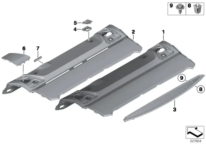 Genuine BMW 51468038183 Parcel Shelf, Rear ANTHRAZIT (Inc. 520d ed, 550iX & 550i)