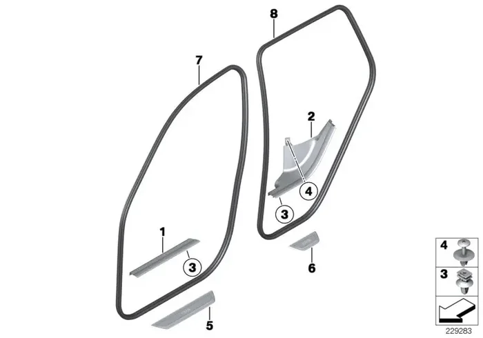 Genuine BMW 51477222194 F25 F26 Cover Strip, Entrance Rear Right SCHWARZ (Inc. X3 & X4 35iX)