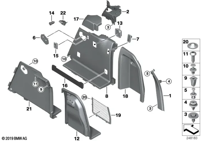Genuine BMW 51477290004 F25 Hook, Flexnet (Inc. X3)