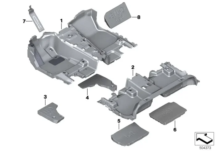 Genuine BMW 51477398040 G02 G01 Foam Insert Footwell Front Right Left hand drive (Inc. X3)