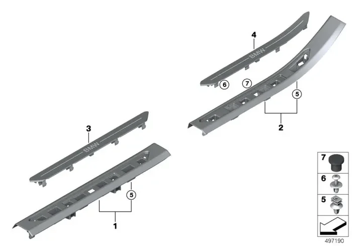 Genuine BMW 51478094813 G07 Insert Door Sill, Left Rear M (Inc. X7)
