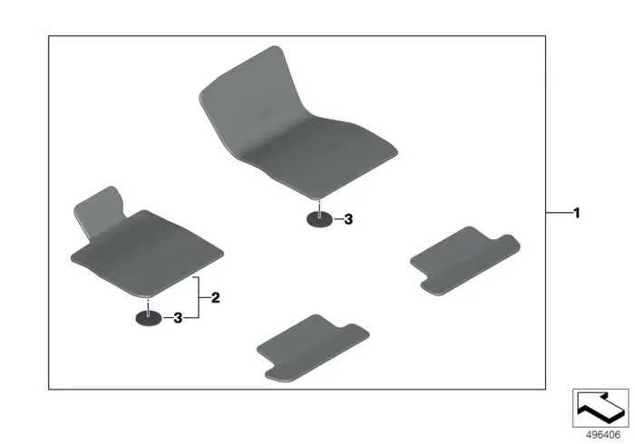 Genuine BMW 51478096714 G15 F92 F91 Floor Mat, Driver Side (Inc. 840iX, M850iX & M8)