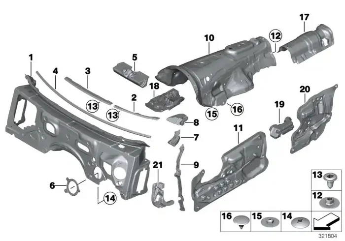 Genuine BMW 51487316337 Sound Insulation, Door Left (Inc. 650i, 650iX & 650iX 4.0)